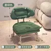 Taburete Pequeño Giratorio con Ruedas, Taburete Bajo para Uso Doméstico, Taburete para Cambiarse los Zapatos, Banco Infantil con Ruedas, Silla con Respaldo Sellador de Costuras