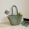 Bolsa de Palha Tecida de Grande Capacidade para Viagens Transfronteiriças para Mulheres Verão 2026 Nova Moda Elegante Bolsa de Ombro Bolsa Tote