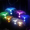 Luz Festiva de LED com Fibra Ótica Atmosférica Lâmpada Medusa Elf Plug-In Iluminação Decorativa Lâmpada de Árvore Suspensa Lâmpada Paisagística Paraquedas Externa