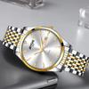 Nuevo Reloj para Hombre Estilo Coreano Banda de Acero Luminoso Doble Calendario con Diamantes No Mecánico 2023 Estilo de Negocios Dropshipping 1695