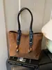 Bolso Tote de Gran Capacidad para el Trabajo Moda Tendencia Nuevo Retro Versátil Bolso de Hombro Bolso de Mano de Gamuza para Mujer