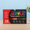 Popular Caixa de 168 Cores Vermelho e Preto Marcadores Acrílicos Líquidos Diretos Ponta Macia Canetas Aquarela para Pintura Infantil Não Borra Desenho à Mão