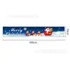 Banner de Feliz Natal 2026 Novo Estilo Tecido de Fundo Decorações de Festa de Feriado Boneco de Neve Papai Noel Estilo Bandeira de Jardim