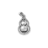 Colgante de Calabaza Vintage Mate de Plata Pura S999 Giratorio Materiales para Pulsera de Joyería DIY Accesorio de Plata
