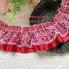 6cm Ribete de Encaje Satinado Accesorios para el Cabello Abanico Cinta Decoración Materiales Hechos a Mano DIY