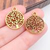 Serie Árbol de la Vida Transfronterizo Caliente Accesorios de Joyería DIY Pulsera Hueca Pendientes Collar Llavero Colgante