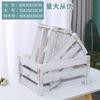 Caja de Madera Retro, Caja con Marco de Madera, Caja de Madera (Crate), Almacenamiento y Exhibición, Exhibidor para Supermercado, Cesta de Madera, Caja de Madera Decorativa, Rectangular