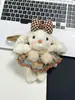 Peluche de Conejo de Orejas Caídas Llavero Colgante Muñeca Pareja de Conejos Decoración de Mochila Regalo de Cumpleaños Máquina de Garra