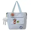 Bolso Cruzado de Hombro Nuevo de Moda y Versátil Gran Capacidad Bolso Tote para Estudiantes Tutorías Viajes de Trabajo Textura de Color Sólido Bolso de Mano