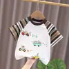 Camiseta Deportiva Casual Versátil de Manga Corta Fina con Estampado Digital Nuevo Estilo Coreano Sencilla para Niños y Niñas