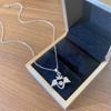 Collar de Acero de Titanio de Lujo Ligero de Alta Calidad Estilo Coreano para Mujer con Circonita Incrustada con Diamantes, Cadena Versátil para Clavícula de Celebridad de Internet, Joyería Pequeña y Fresca