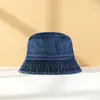 Chapéu Ins Feminino Celebridade da Internet Chapéu de Pescador em Forma de Sino Estilo Japonês Simples Casual Chapéu Bucket Jeans Estudante Chapéu de Bacia Estilo K Masculino