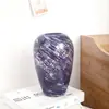 Vaso de vidro colorido simples nórdico vaso de flores vaso de vidro feito à mão arranjo de flores para sala de estar decoração de corredor sala de amostras