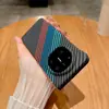 Adecuado para Huawei Matex6 Funda para Teléfono Móvil de Fibra de Carbono con Carga Magnética Integrada Matex5 Cubierta Protectora Plegable de Negocios con Sensación de Piel