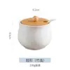 Pote único, frasco único de cerâmica para temperos, saleiro, utensílios de cozinha, caixa de temperos, pote de temperos, pote de especiarias, porta-temperos, atacado