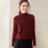 Suéter de Cachemira para Mujer Otoño/Invierno 2026 con Cuello Medio Alto, Diseño Versátil, Suéter de Punto de Lana como Capa Interior