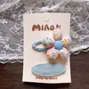 Nuevo pasador BB de tela de primavera estilo coreano con corazón bordado, pinza para el pelo de flor de ganchillo hecha a mano para niñas, pinza lateral