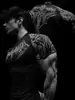 Breathedivinity Ropa de Fitness Deportiva de Manga Corta de Secado Rápido para Hombres Músculosos Verano Nuevo