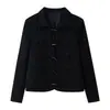 Novedad Primavera 2026 Ropa de Mujer Transfronteriza Europea y Americana Chaqueta Corta con Cuello Alto y Botones Decorados W017 012