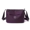 Bolsa transversal multi-camadas versátil de tecido de nylon para o dia a dia e viagens para mulheres, leve, cor sólida, baixa saturação, bolsa de ombro de viagem de alta qualidade