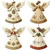 Decoração de Natal transfronteiriça boneca criativa pingente ornamento de anjo árvore de Natal decoração pintada pequeno pingente