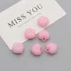 Acrílico cor gelatina furo para pendurar pequeno coração de pêssego pingente de amor contas soltas joias DIY colar corrente de celular material de contas