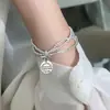 Pulsera de Tres Capas con Cuentas Redondas y Tubos Curvos Estilo Coreano para Mujer, Pulsera de Cuentas de Amistad con Múltiples Círculos, Diseño de Nicho Estilo Ins Inglés