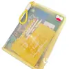 Bolsa Transparente A4 Macaron com Grande Capacidade para Guardar Livros Didáticos, Bolsa de Estudante com Zíper Bolsa de Armazenamento Impermeável Espessada