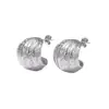 Moda Nuevo Alto Diseño Pendientes de Nicho Acero de Titanio Plegado Cara Ancha Forma de C Pendientes de Lujo Ligero Simples Atmosféricos Pendientes
