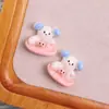 Accesorios de Resina de Oso Arcoíris de Dibujos Animados Infantiles Material para Pasador de Pelo Pasador de Pelo Funda de Teléfono Móvil Parche Llavero Colgante
