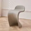 Taburete de maquillaje para el hogar nórdico, silla de reunión simple y creativa con respaldo, popular silla Panton de plástico acrílico, silla de comedor