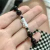 Pulsera de obsidiana para mujer 2024 nueva, nicho de pareja, alto sentido, con cuentas para hombre, regalo de cumpleaños para novia