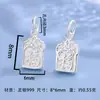 Colgante de Plata Pura 999 con Dijes de "Pasa Todos los Exámenes", Cordón Trenzado DIY para Pulsera de Estudiante, Colgante para Collar, Accesorios de Joyería, Materiales