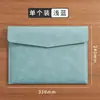 Bolsa de sobre para documentos de oficina de cuero para estudiantes Color sólido Impermeable Bolsa para archivos A4 Gran capacidad Papelería Impermeable Duradero