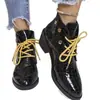 2025 Transfronterizos Talla Grande Zapatos de Cuero para Mujer Europeos y Americanos Estilo Británico Retro Tacón Grueso Correa Moda Zapatos para Mujer Cómodos y Versátiles