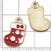 Mezcla 30 Aleaciones de Metal para Goteo de Aceite Navideño para Pulseras y Collares DIY, Accesorios de Joyería de Papá Noel, Muñeco de Nieve, Cascabeles, Alce