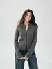 Cardigan de Tricô 100% Caxemira Pura para Outono e Inverno, Fechamento em Botão Único, Grosso, Elegante, Versátil, Macio e Amigo da Pele, Casaco Feminino Vintage