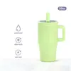 Taza con Asa de 40 oz Transfronteriza, Taza de Hielo de Gran Capacidad, Taza de Acero Inoxidable 304 al Vacío de Doble Pared para Coche, Taza Portátil con Popote