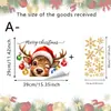 Adesivos eletrostáticos de Natal em desenho animado para janelas, adesivos para vitrines, para uso em shoppings, lojas e casas, para decorações de feriado, adesivos de vidro sem cola