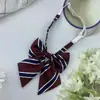 Corbata de rayas básica DK/jk japonesa, corbata de lazo para uniforme color vino tinto, accesorios de estilo neutro guapos