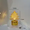 Luz de Vela Led Dorada de Hierro Transfronteriza Estrella Luna Velita Pequeña Decoración de Escritorio Luz Decorativa Luz de Atmósfera Festiva