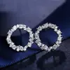 Versão Coreana de A Lenda do Mar Azul, Mesmo Estilo de Jeon Ji-Hyun, Colar com Pingente Círculo do Oceano com Incrustação de Zircônia, Brincos