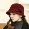 Nuevo sombrero de pescador de lana para otoño e invierno para mujer, sombrero pequeño moderno y elegante, versátil y cálido, estilo francés simple