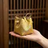 Nova bolsa de viagem para chaleira estilo chinês, bolsa de copo com padrão de nuvens trançada, bolsa de armazenamento de brocado feita à mão, acessórios para conjunto de chá estilo chinês retrô