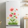 Pegatina de PVC esmerilado para refrigerador, diseño de mariposa y flor, CH81037, para pared, autoadhesiva, con borde transfronterizo, para sala de estar