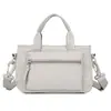 Bolsa Tote de Nylon Lisa Transfronteiriça Casual, Nova Bolsa de Tecido para o Dia a Dia de Grande Capacidade, Bolsa de Ombro Transversal Simples e Leve