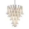 Lustre vintage colorido de vidro do Sul da Ásia em estilo francês, luminária de arte Murano para quarto, escritório e sala de jantar, luz principal retrô
