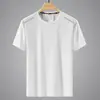 Montaña de Nieve Verano Nuevo Malla de Alta Calidad Seda de Hielo Delgado Manga Corta Talla Grande Deportiva Secado Rápido Camiseta Cuello Redondo Camiseta para Hombre