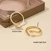Anillo geométrico simple transfronterizo aretes de metal perlado aretes irregulares nuevos nuevo de verano