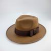 Sombreros de Jazz de Ala Ancha de Lana de Moda Otoño e Invierno Europeos y Americanos Transfronterizos para Hombres y Mujeres Sombreros de Fieltro Sombreros de Jazz de Ala Ancha de 9 cm de Ancho para Adultos